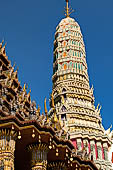 Bangkok Grand Palace, Detail of the roof of the Royal Pantheon of the Wat Phra Keow (temple of the Emerald Buddha). 